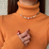 カラフル ビーズネックレス［GKN055］