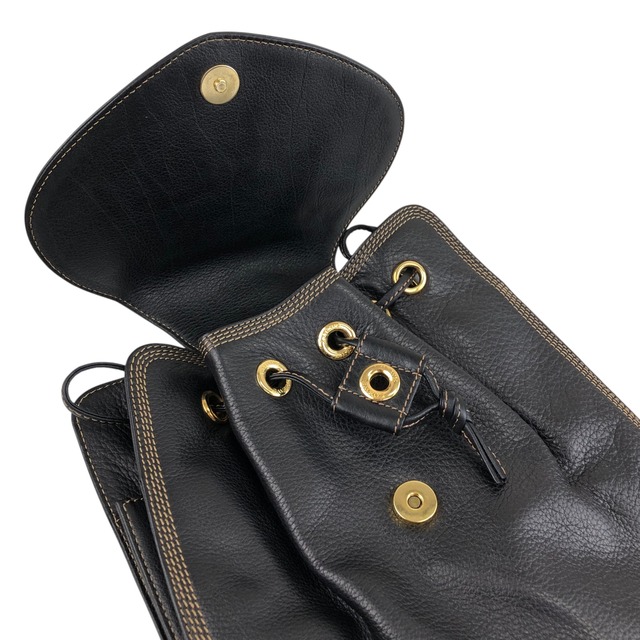 LOEWE ロエベ バックパック ブラック アナグラム レザー リュック vintage ヴィンテージ オールド 53w2pp