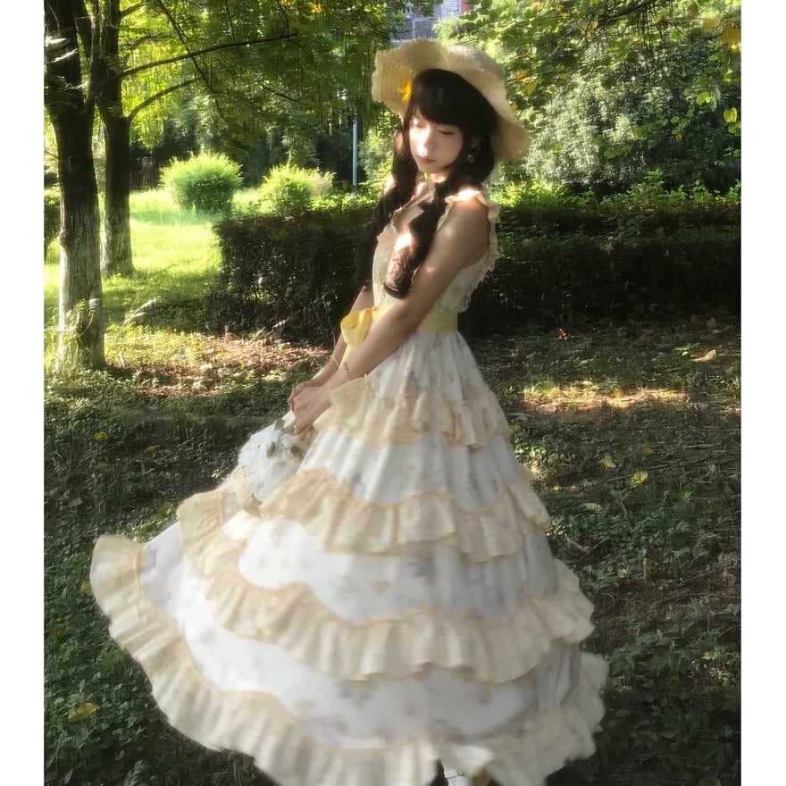 陽だまりの花園 フリルと花柄のフレンチガーリーな夏ワンピース5点