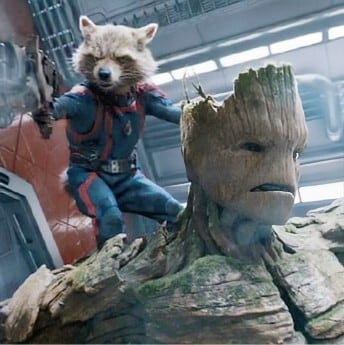 ☆ブロックフィギュアキーホルダー☆【 ガーディアンズ・オブ・ギャラクシー:VOLUME3 / アベンジャーズ 】 ロケット・ラクーン / MARVEL〚アメリカン雑貨 アメトイ〛
