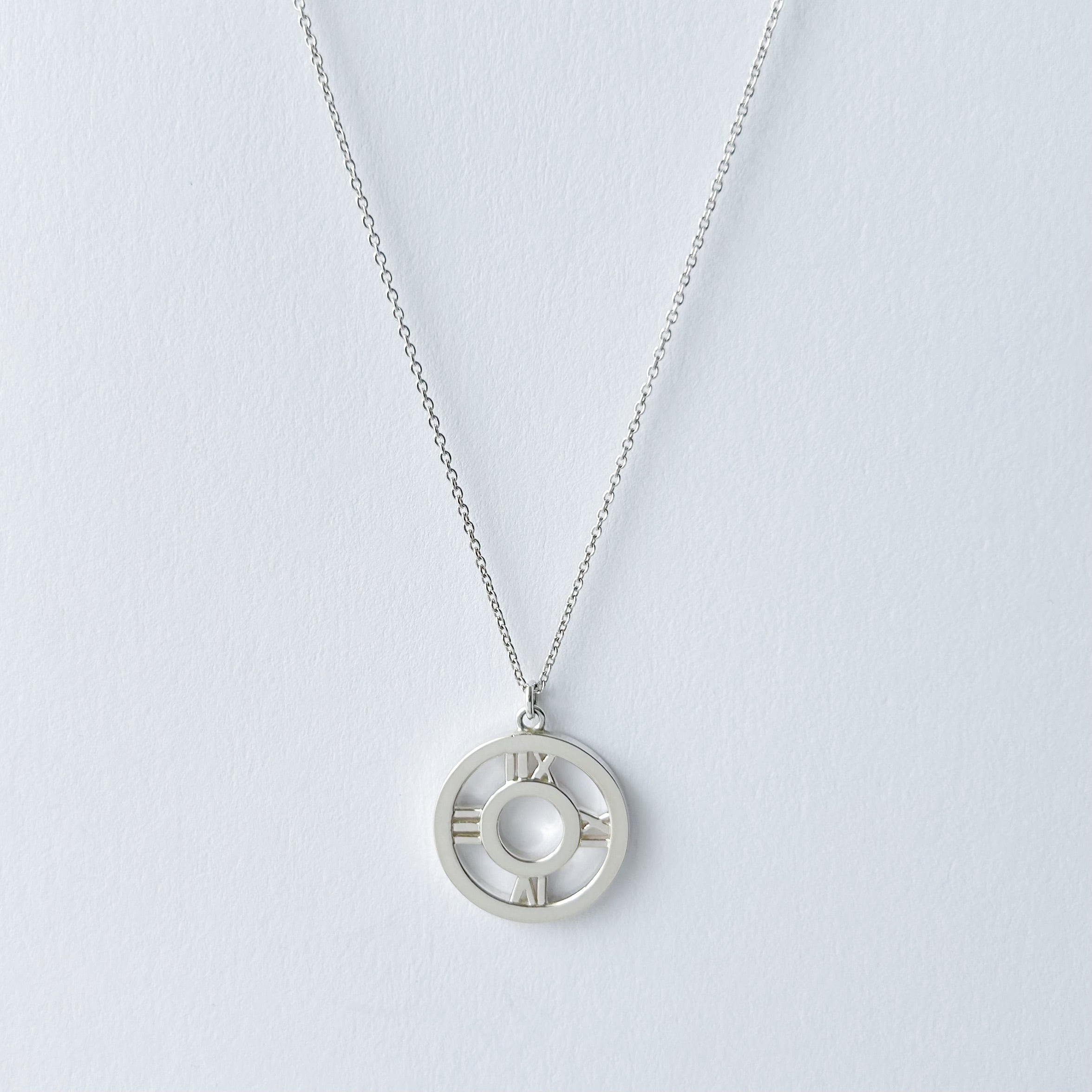 T8094】Tiffany&Co. アトラスオープンメダリオンネックレス/silver925