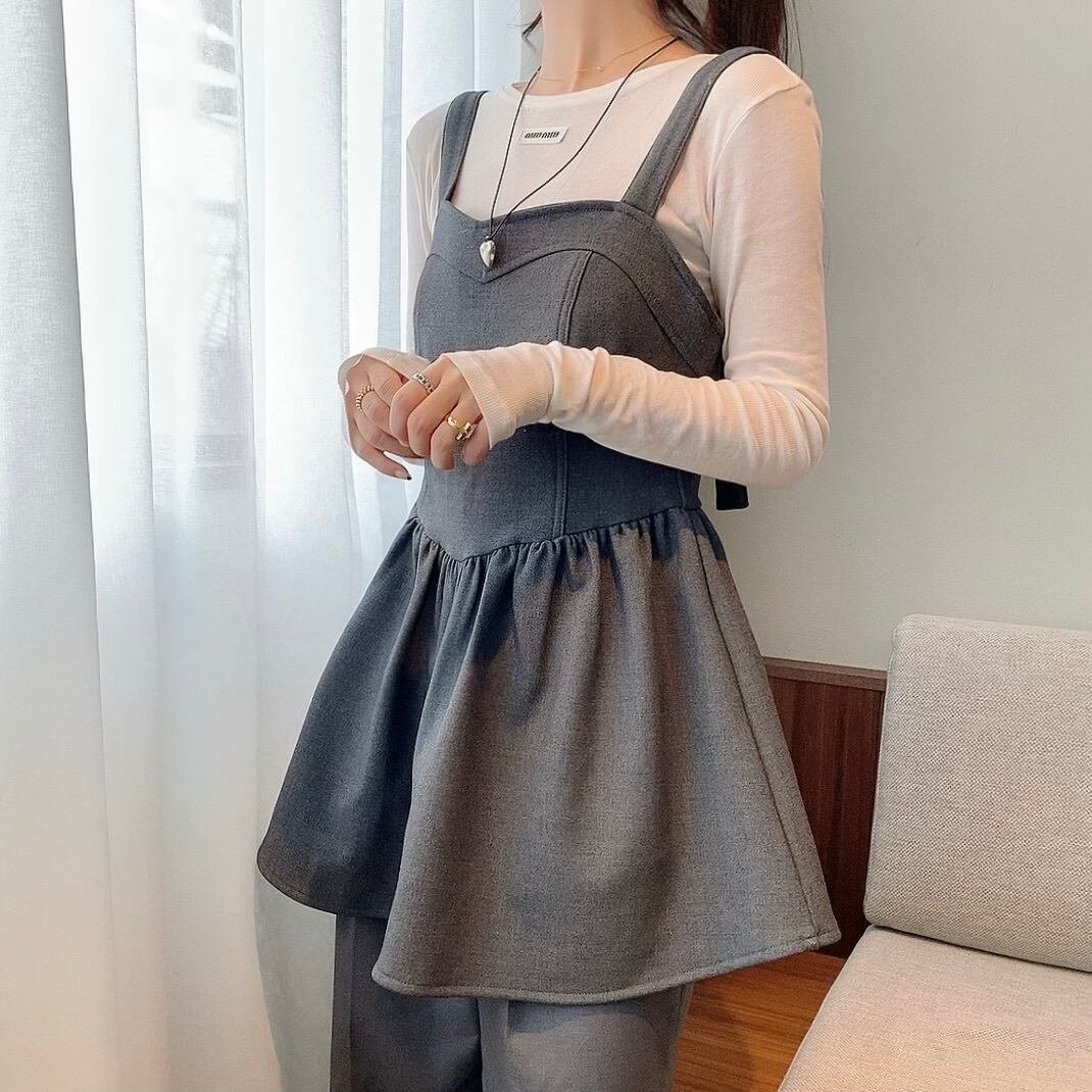Peplum bustier / grey (4月中旬頃発送予定)