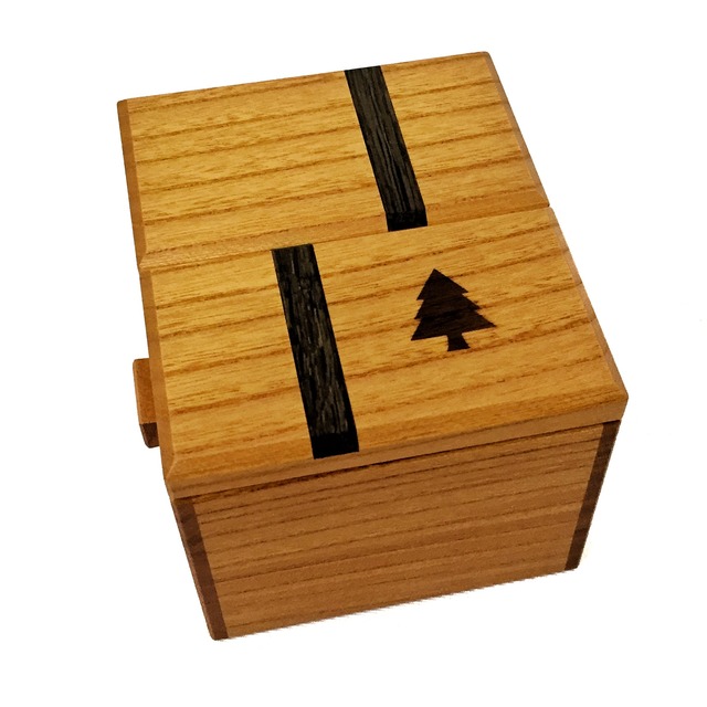 Drawer with a tree karakuri puzzle box | MA by So Shi Te Puzzle box  specialty store from Tokyo Japan