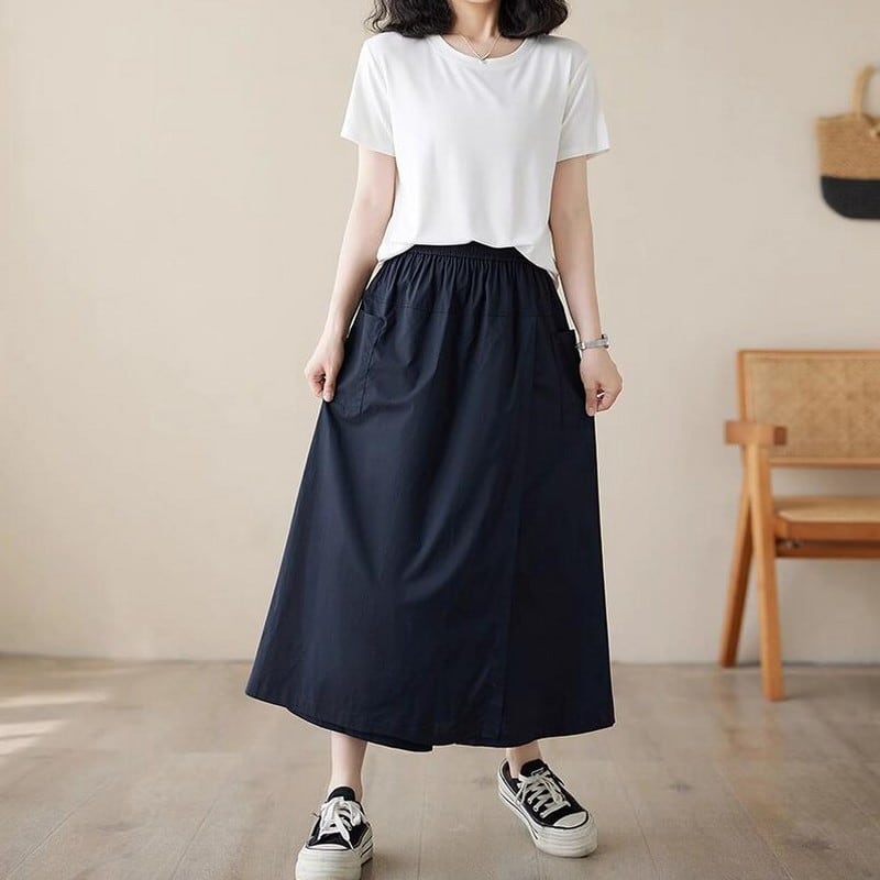 Aラインロングキュロットパンツ（2色）10749 | さらり＊ふわり