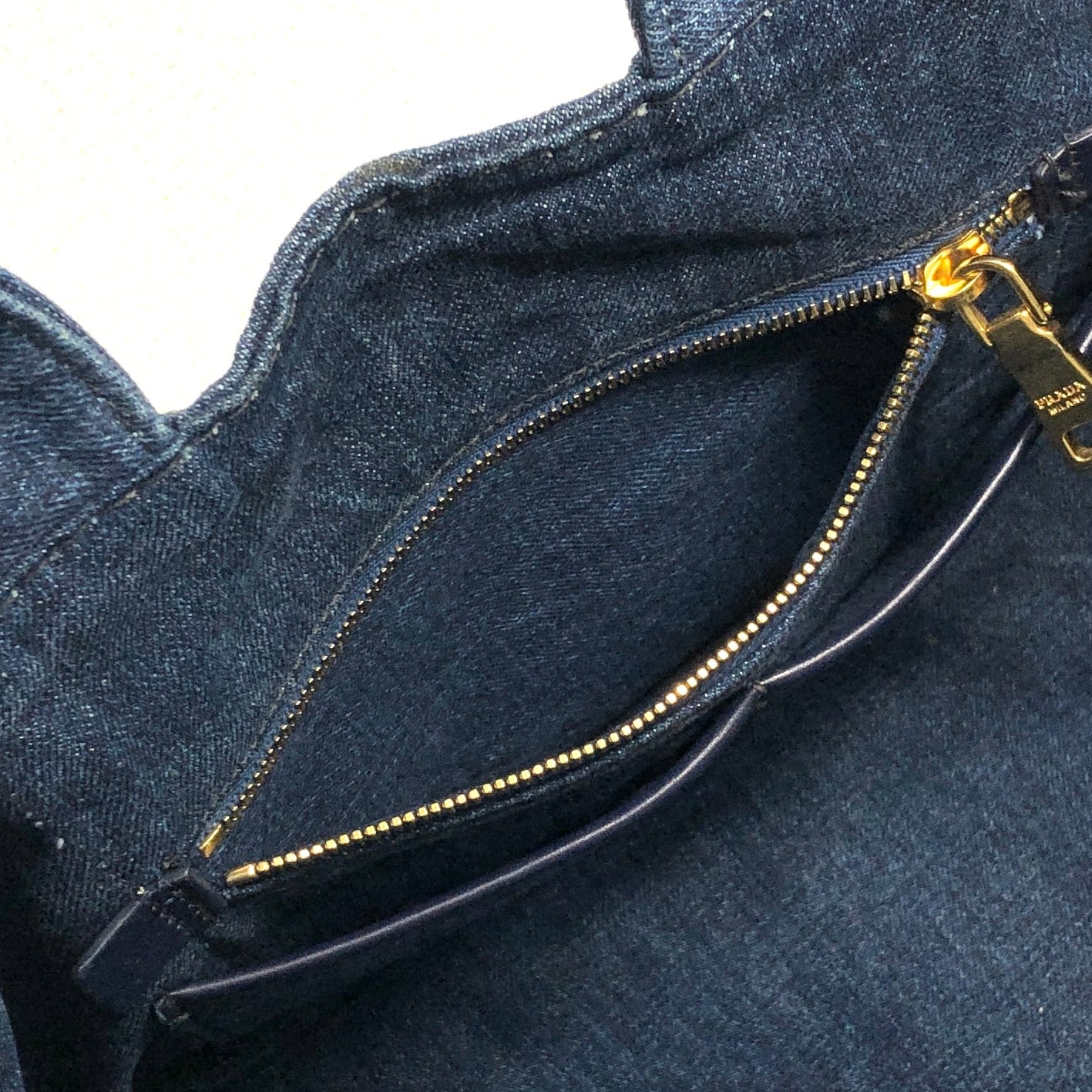 PRADA プラダ カナパ ハンドバッグ インディゴ ロゴ デニム vintage