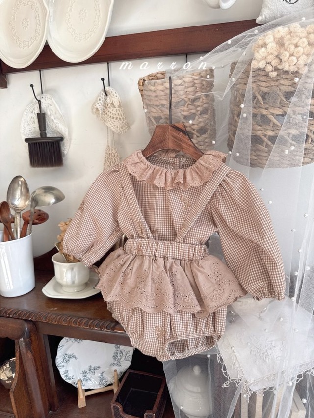 〖 即納 〗2025 秋新作 MARRON マロン ベベシュシュブラウス(ロンパースは別売り)