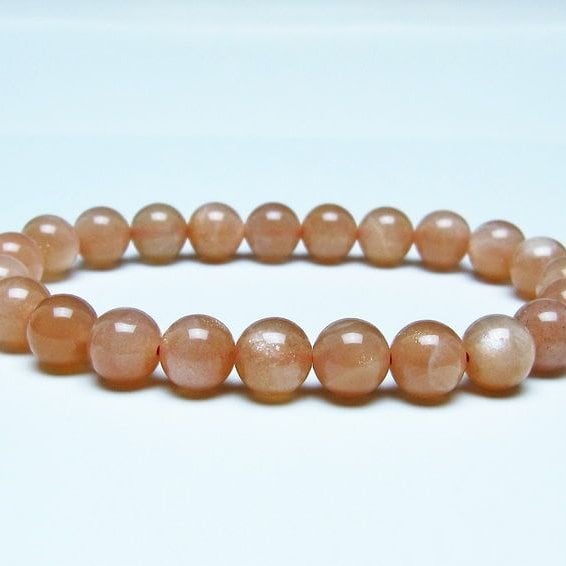 オレンジムーンストーン ブレスレット 8mm 一点物 メール便可 [M便 1/10] 111-48532