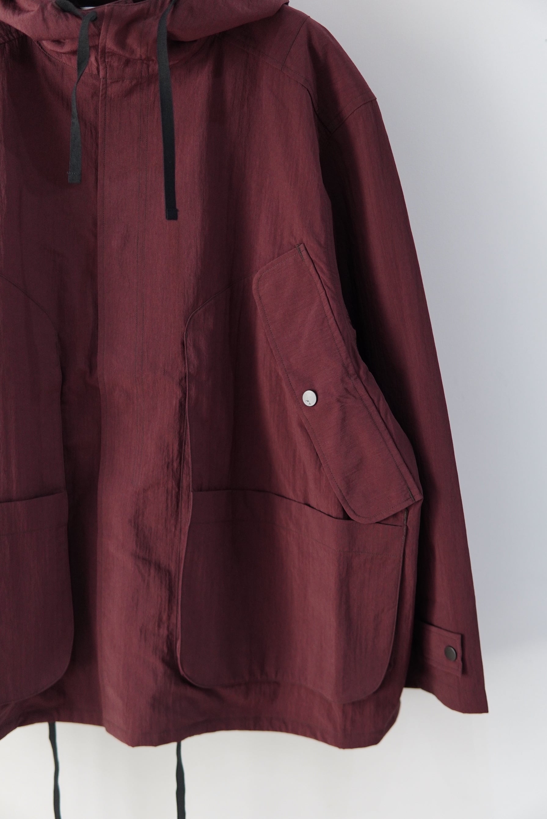 ANCELLM / WRINKLED NYLON OVER HOODIE / ANC-SH110 | POETRY