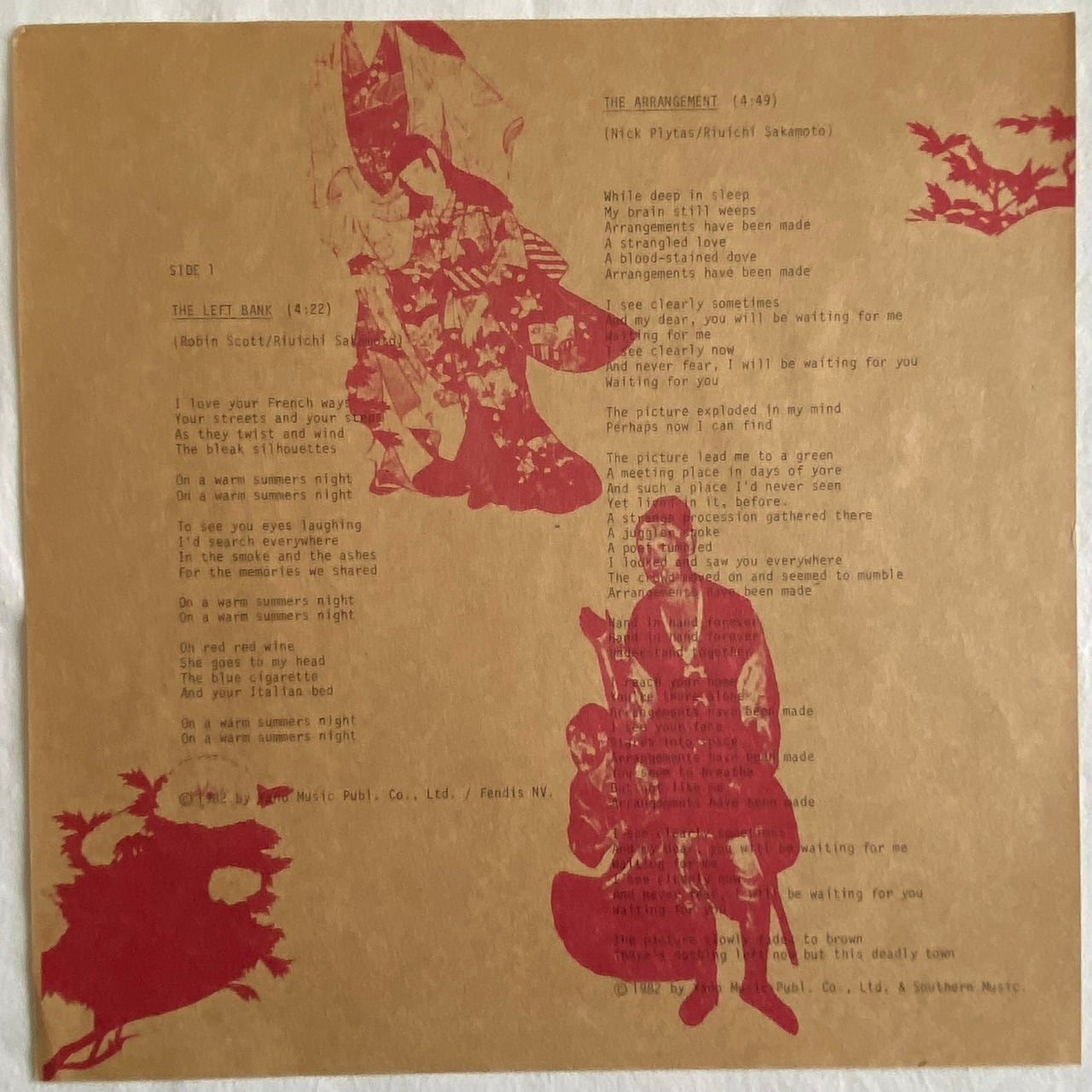 坂本龍一 & Robin Scott - Just About Enough 坂本龍一 & ロビン・スコット RYUICHI SAKAMOTO & ROBIN SCOTT