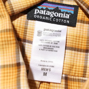 極美品 M 10年 イエロー オンブレチェックシャツ 長袖 Patagonia パタゴニア