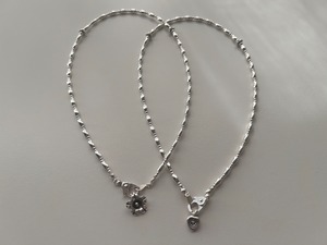 ［NEW］#64【2way】handmade beads necklace silver925