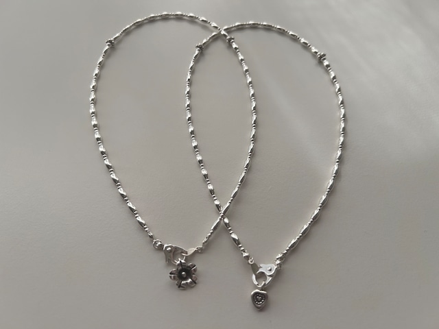 ［NEW 5/7(火)21:00〜］#64【2way】handmade beads necklace silver925