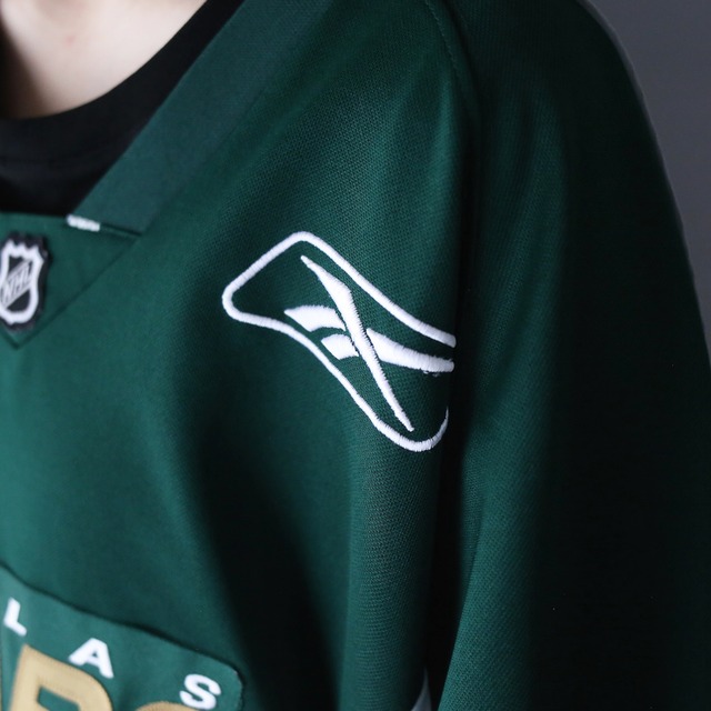 "Reebok×NHL" Dallas Stars over silhouette game shirt
