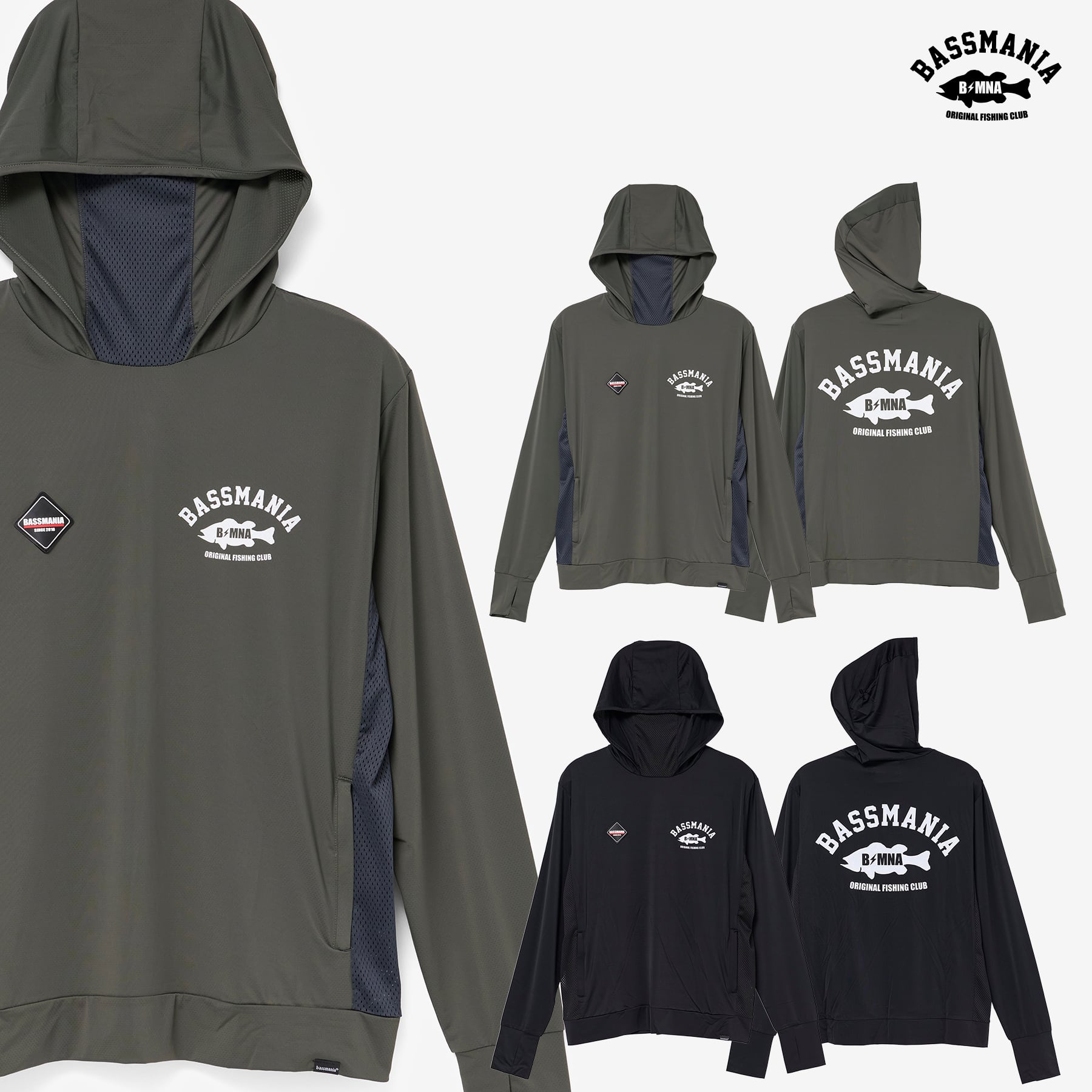 ウェア BASSMANIA Feels UV RUSH 3WAY Pullover Feels UV RUSH 3WAY Pullover［C.GRY］［LIMITED］ | bassmania.jp