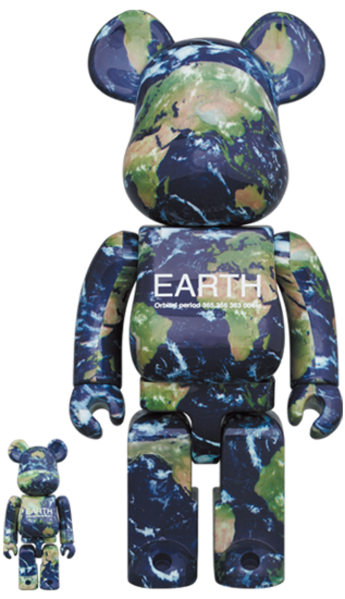 メディコム BE@RBRICK ベアブリック 100% & 400% スペースシャトル プログラム 40周年 EARTH 未開封 ４号店商品
