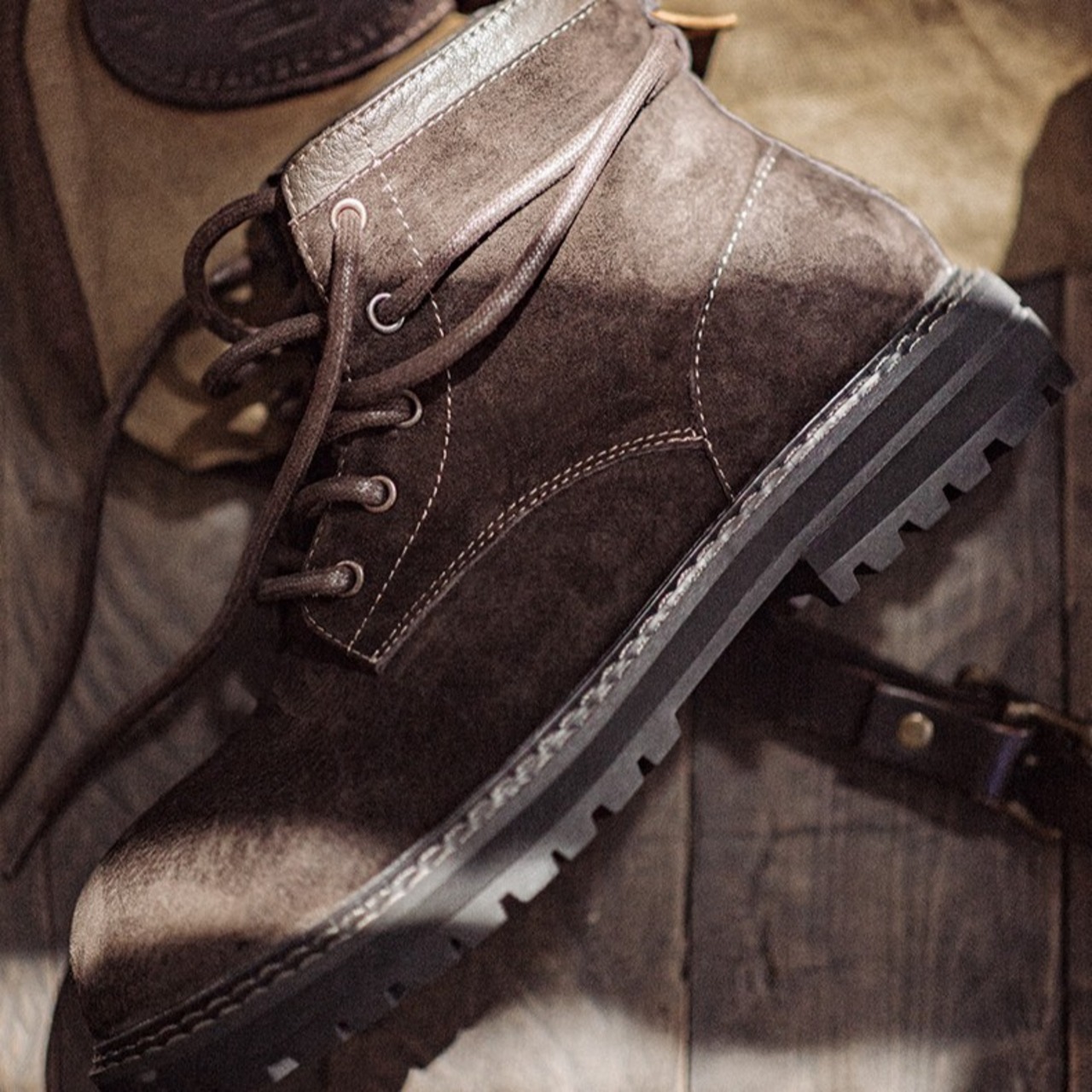 Genuine Leather Lace-up Boots / 本革 レザー レースアップ ブーツ