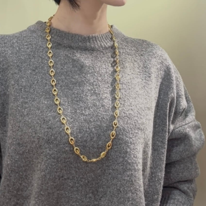 GIVENCHY ジバンシー ネックレス ロング ツイスト ゴールド希少デザイン NG3-【 GIVENCHY 】ジバンシィ・ヴィンテージネックレス Shiny gold
