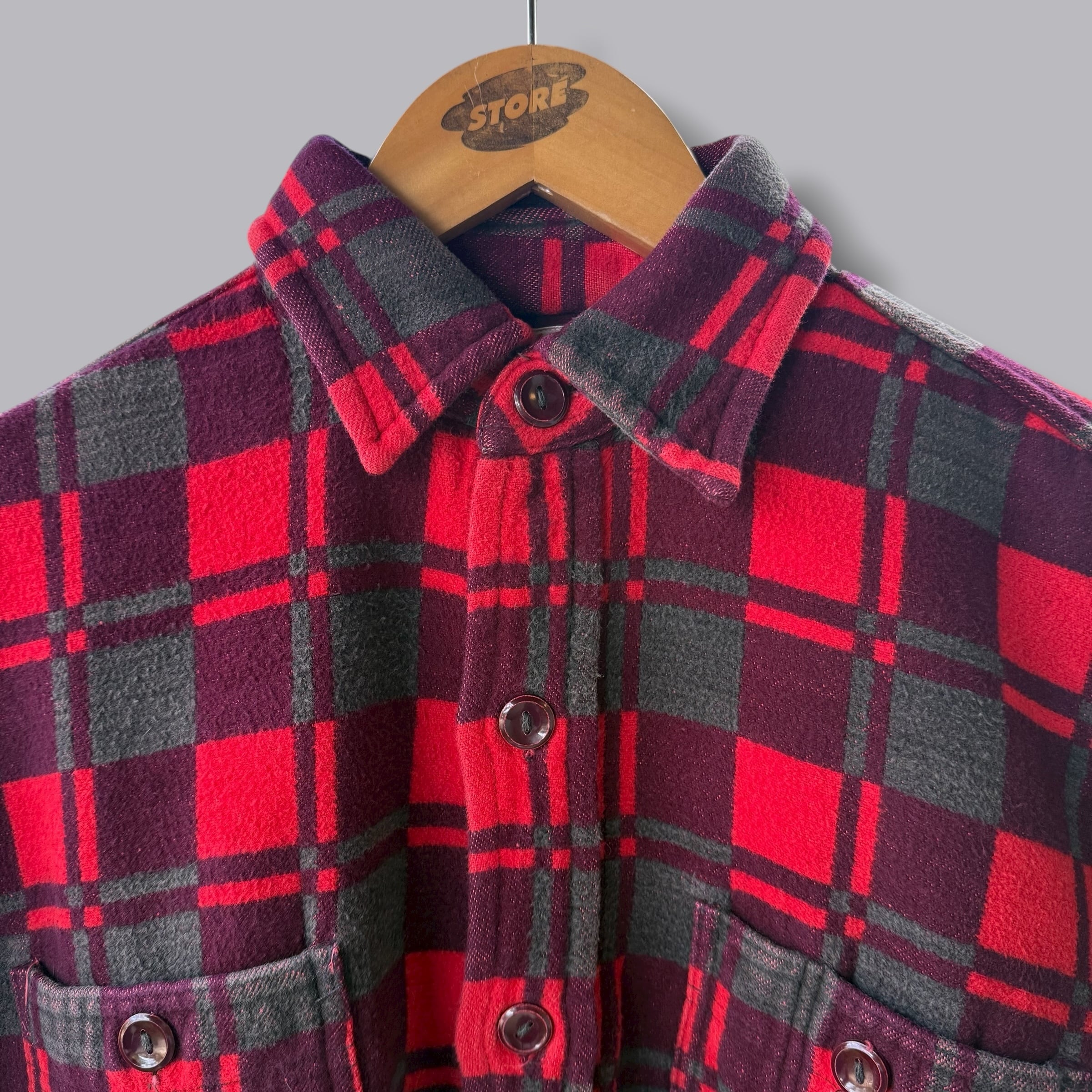 15 1/2】60s Champions Flannel Shirt made in China チャンピオン