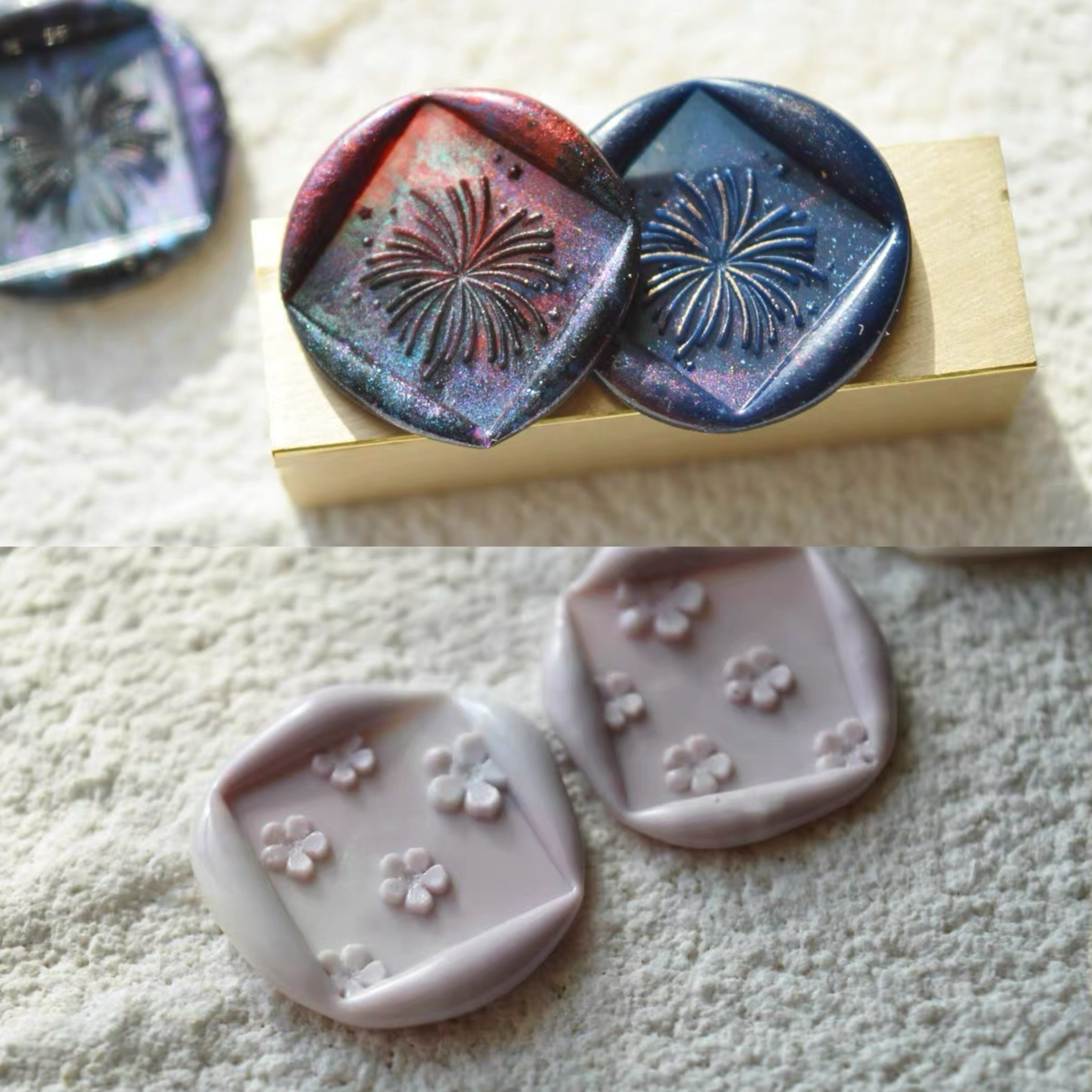 花火と小花|Fireworks & Blossoms・シーリングスタンプ