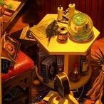 DIY コテージ クリエイティブ ブックエンド マジックナイト ライトオーナメント 手作り 組み立て 3Dパズル 女の子 男の子 おもちゃ ギフト クリスマス ホリデー プレゼント 北欧 モダン ブラウン グリーン