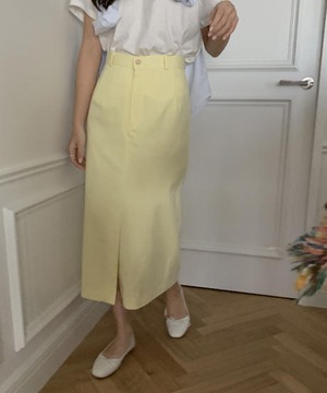 《即納商品》forest cotton skirt (ivory / yellow)