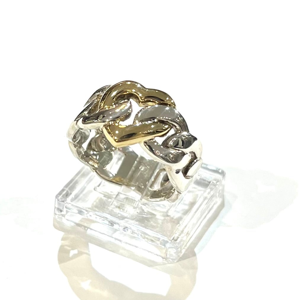 YVES SAINT LAURENT】【13.5号】2460 YSLサンローラン チェーンハート