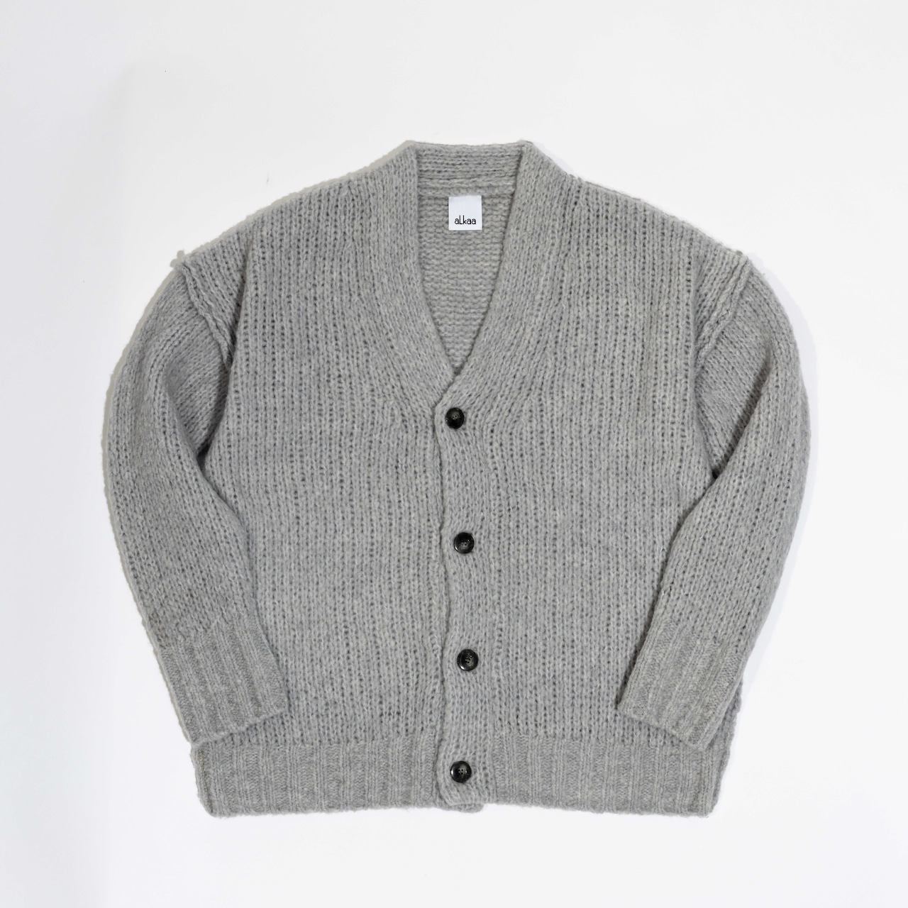Over Sized Fluffy Off Collar Cardigan Knit