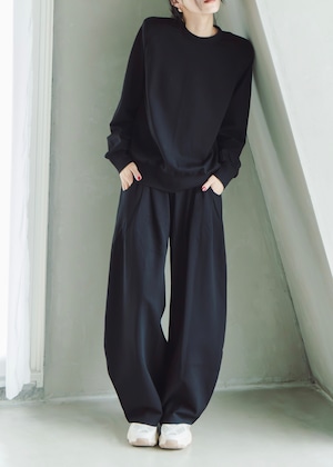 【予約】Tuck Easy Pants (black)