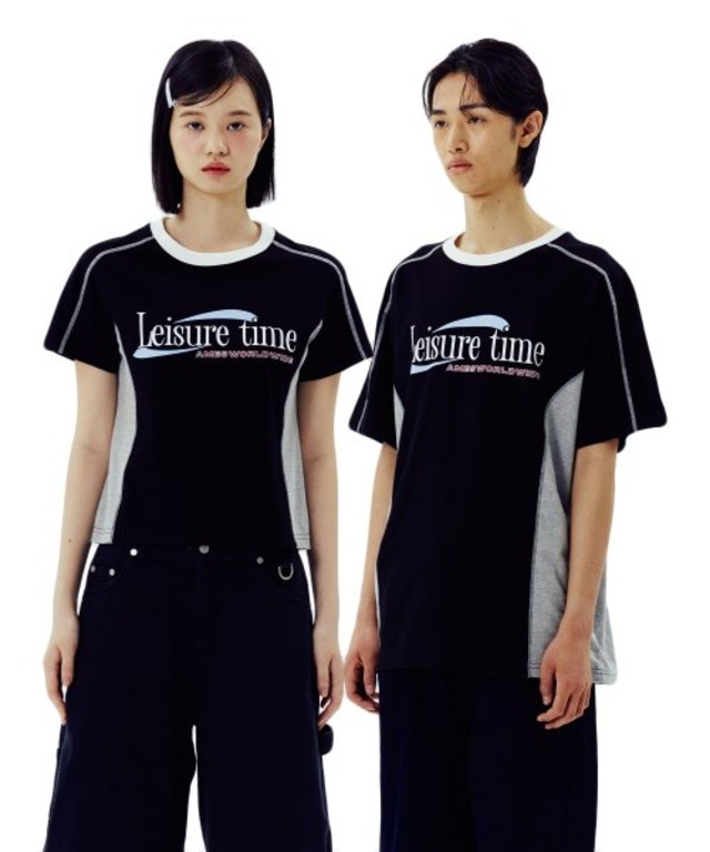 [AMES-WORLDWIDE] LEISURE TIME TEE BLACK