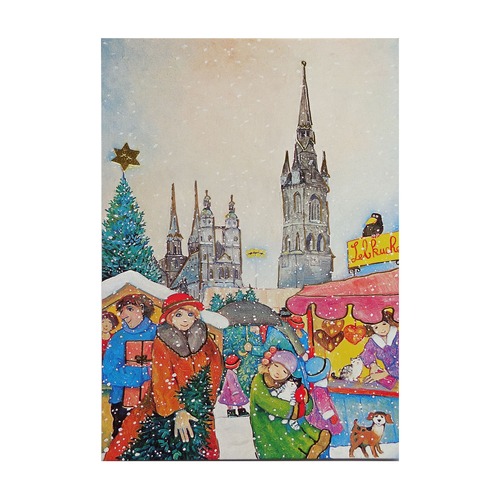 クリスマス ポストカード 欧州各都市のクリスマスマーケットシリーズ ハレ [Luka Basic] LAG-1549