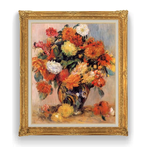 直筆仕上げ油絵 【ルノワール】花瓶の花 F20 絵画 アート インテリア 