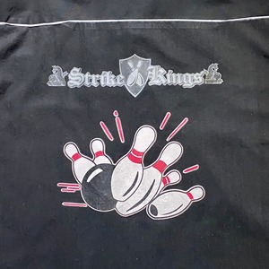 old bi-color back print bowling shirt