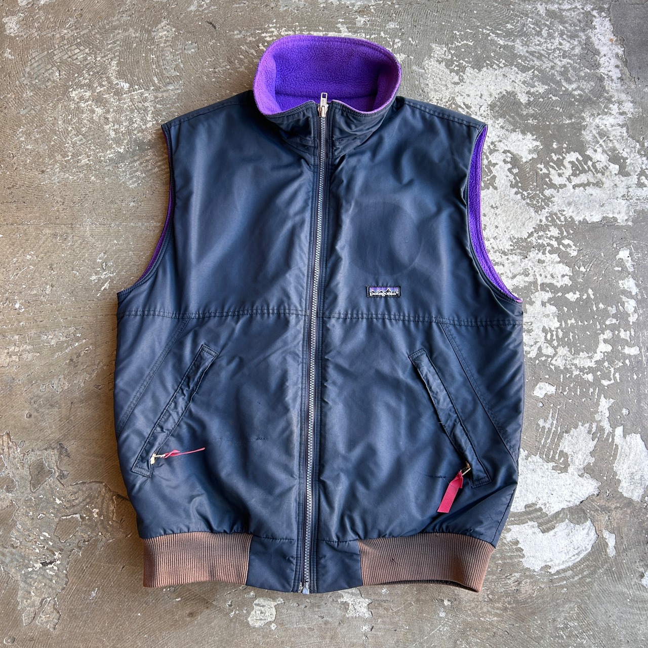 90s USA製 Patagonia シェルドシンチラベスト M ネイビー | Bluri  
