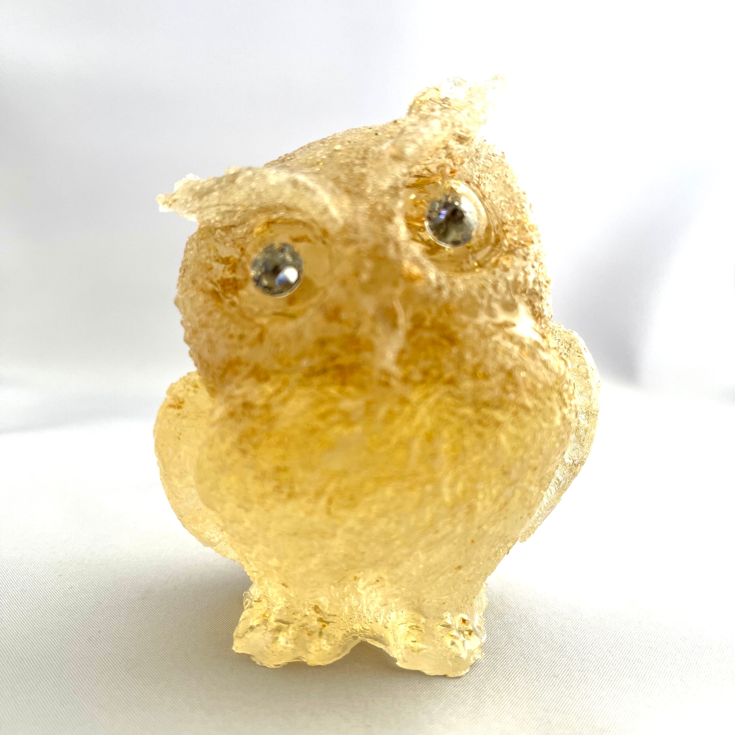 キラキラ金運アップのフクロウオルゴナイト⑪ | オルゴナイト札幌