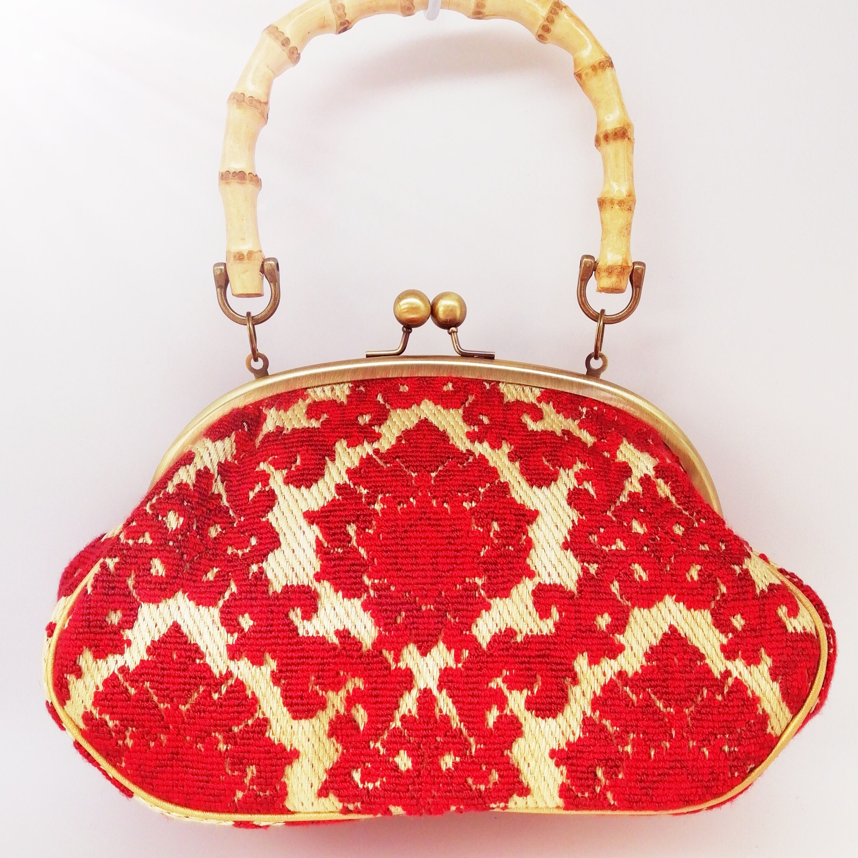 昭和レトロ ダマリスク 2Wayスマホショルダー | ポルトフォイ ーがま口