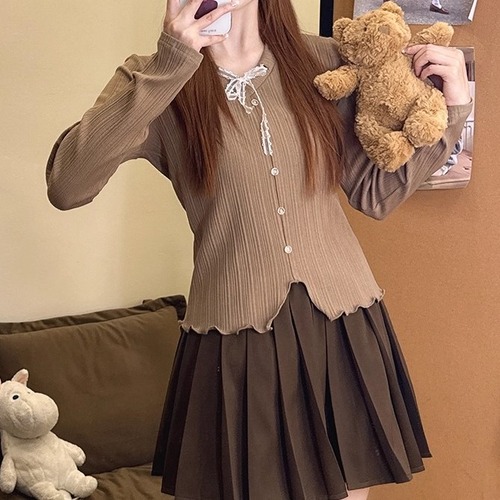 レースリボンランダムリブメロウトップス ・71754