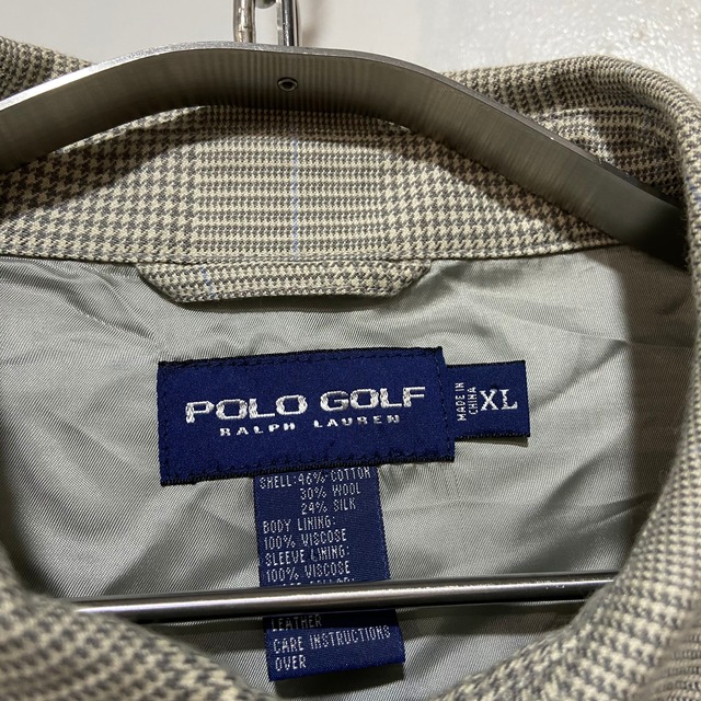 『送料無料』90s POLO GOLF ブリティッシュスタイル　グレンチェックブルゾン