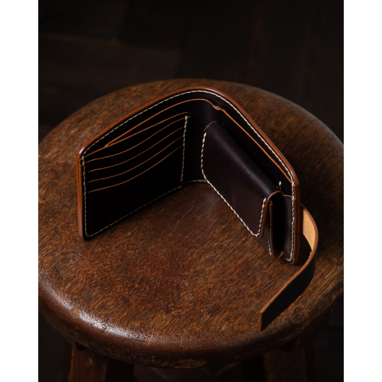 HALF WALLET オイルレザー/Stock