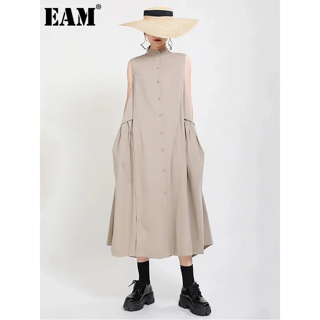 No-Sleeve Chic Long Dress【E0251】