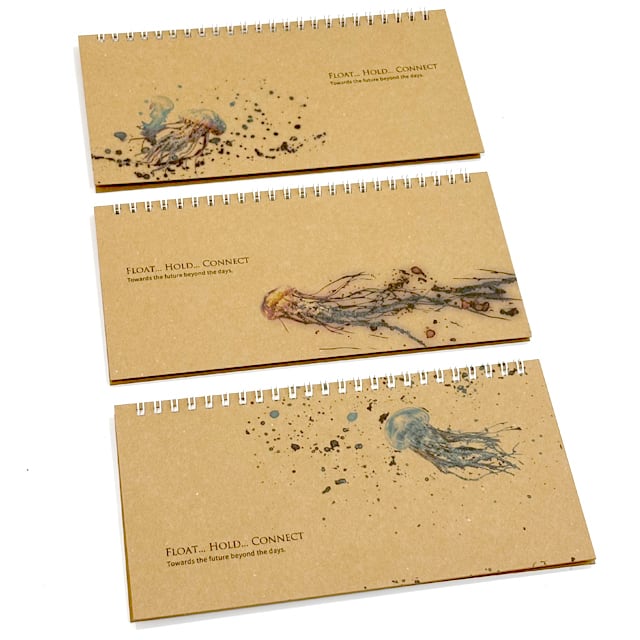 A4縦1/3 ヨコ型リングノート_海月（くらげ） | seed-time