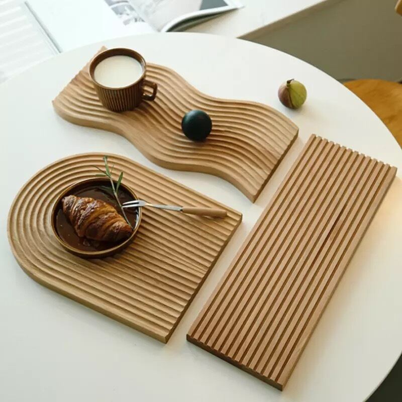 ウッドトレー Rainbow ウッドトレイ カフェトレイ ブラック tray4 