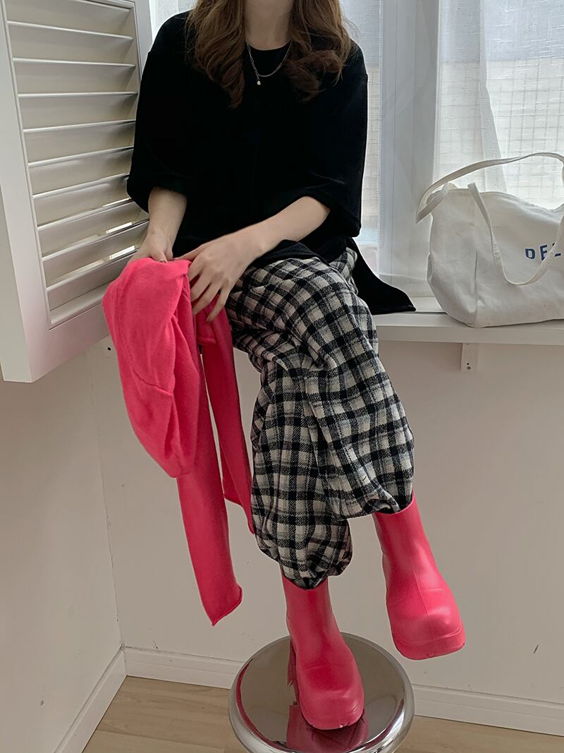 スタンダードスタイルルーズカジュアルパンツ オータム レトロ 秋物 モンロー81065761059