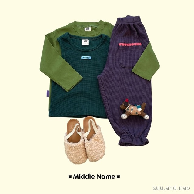 取寄:middlename 細リブベーシックT※送料無料