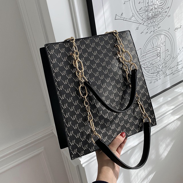 オータムウィンターチェーン ショルダーバッグ 秋物 冬物 トートバッグ 手作りハンドバック1510148345