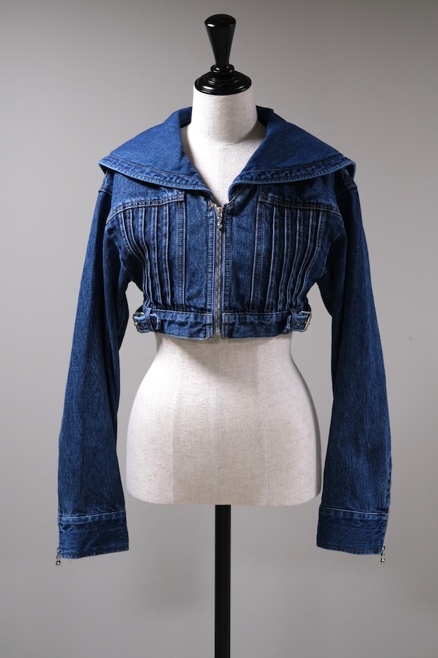 【FETICO】sailor collar denim jacket