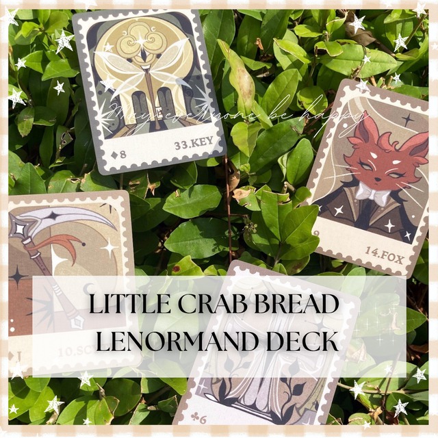 LITTLE CRAB BREAD  LENORMAND DECK ◆ 癒しの贈り物　気まぐれなスタンプ風ルノルマンカード