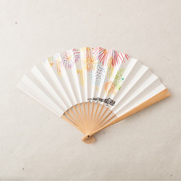 長岡花火 扇子【型染め扇子(ケース付き)】 | おぐに和紙の店