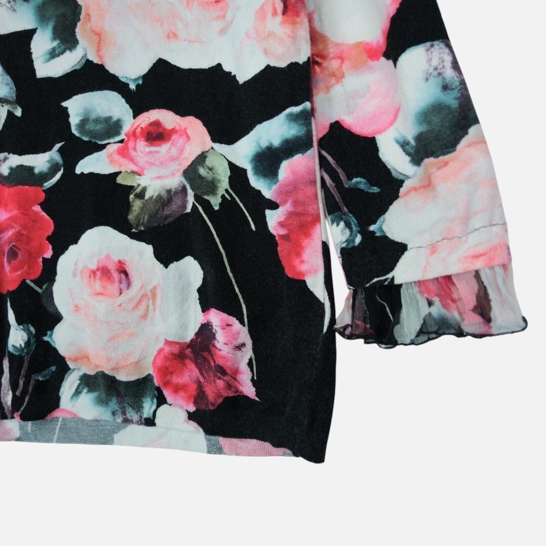 blugirl Blumarine 花柄 半袖カットソー ブルーガール Blugirl ブルマリン Blumarine 花柄 しっとり素材 絹 袖
