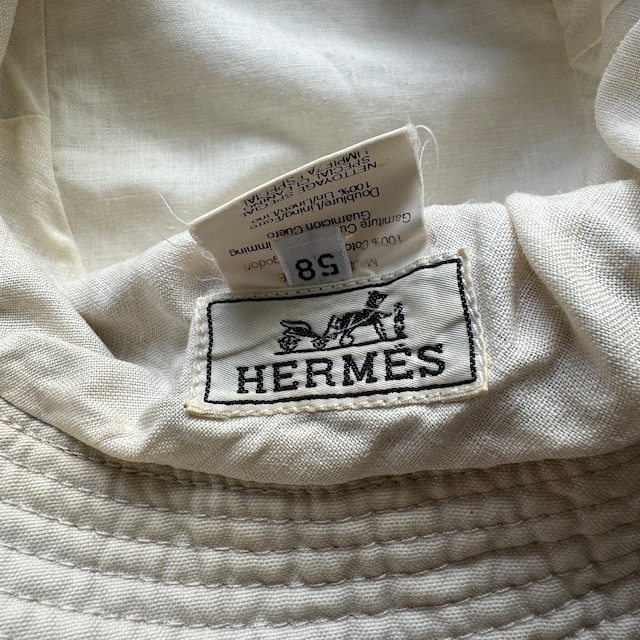 Hermès エルメス ハット ラムレザー フランス製 オールドエルメス ヴィンテージ古着 57cm 画像4