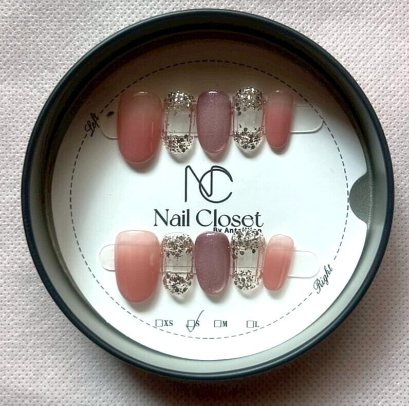 ピンクグリッターエレガンス|premium ネイルチップ